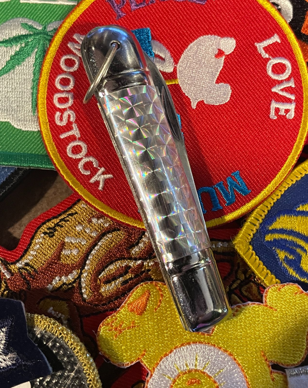 product details: HOLOGRAM POCKET KNIFE - SILVER photo