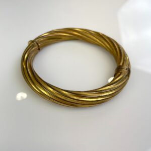 Photo detail:COOL! TWISTED BRASS HUNGED CUFF BRACELET, LOCKING CLASP