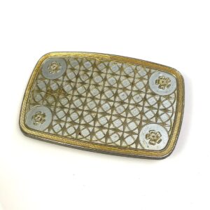 Photo detail:SACRED GEOMETRY ENAMELED DESIGN GOLD PLATED BELT BUCKLE