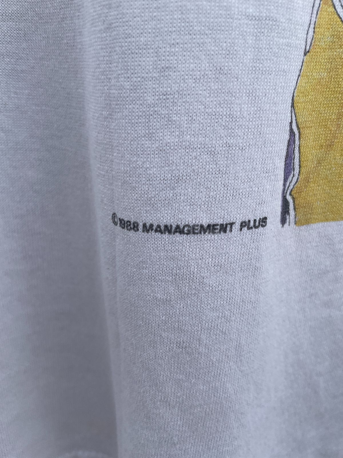 AS-IS 1988 A SALUTE TO KAREEM 1969-1989 LAKERS ILLUSTRATION GRAPHIC TSHIRT