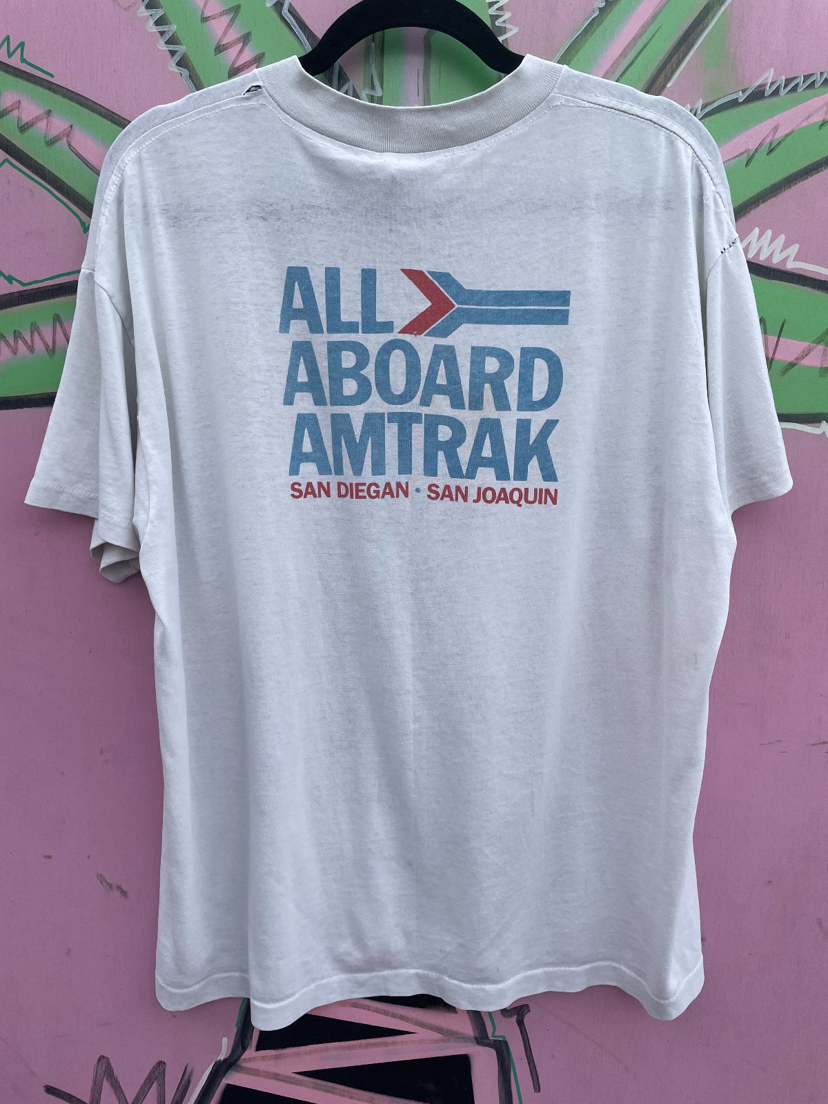 AS-IS 1988 A SALUTE TO KAREEM 1969-1989 LAKERS ILLUSTRATION GRAPHIC TSHIRT