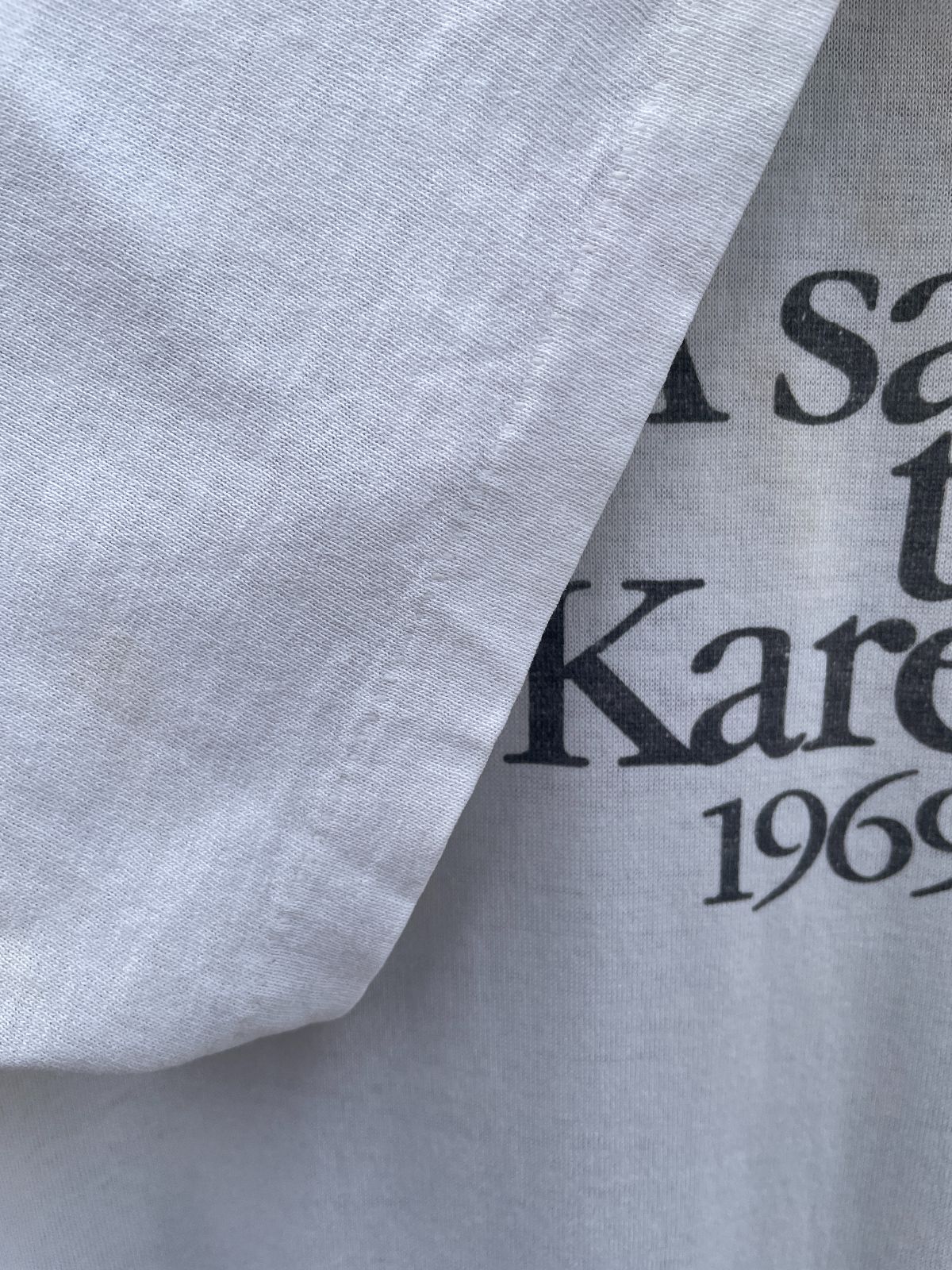 AS-IS 1988 A SALUTE TO KAREEM 1969-1989 LAKERS ILLUSTRATION GRAPHIC TSHIRT