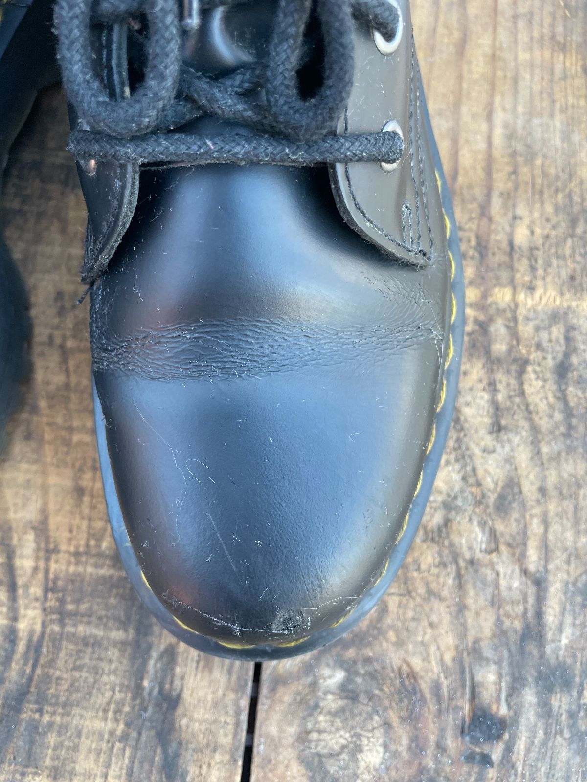 product details: AS-IS DR. MARTENS JADON PLATFORM LEATHER BOOTS photo