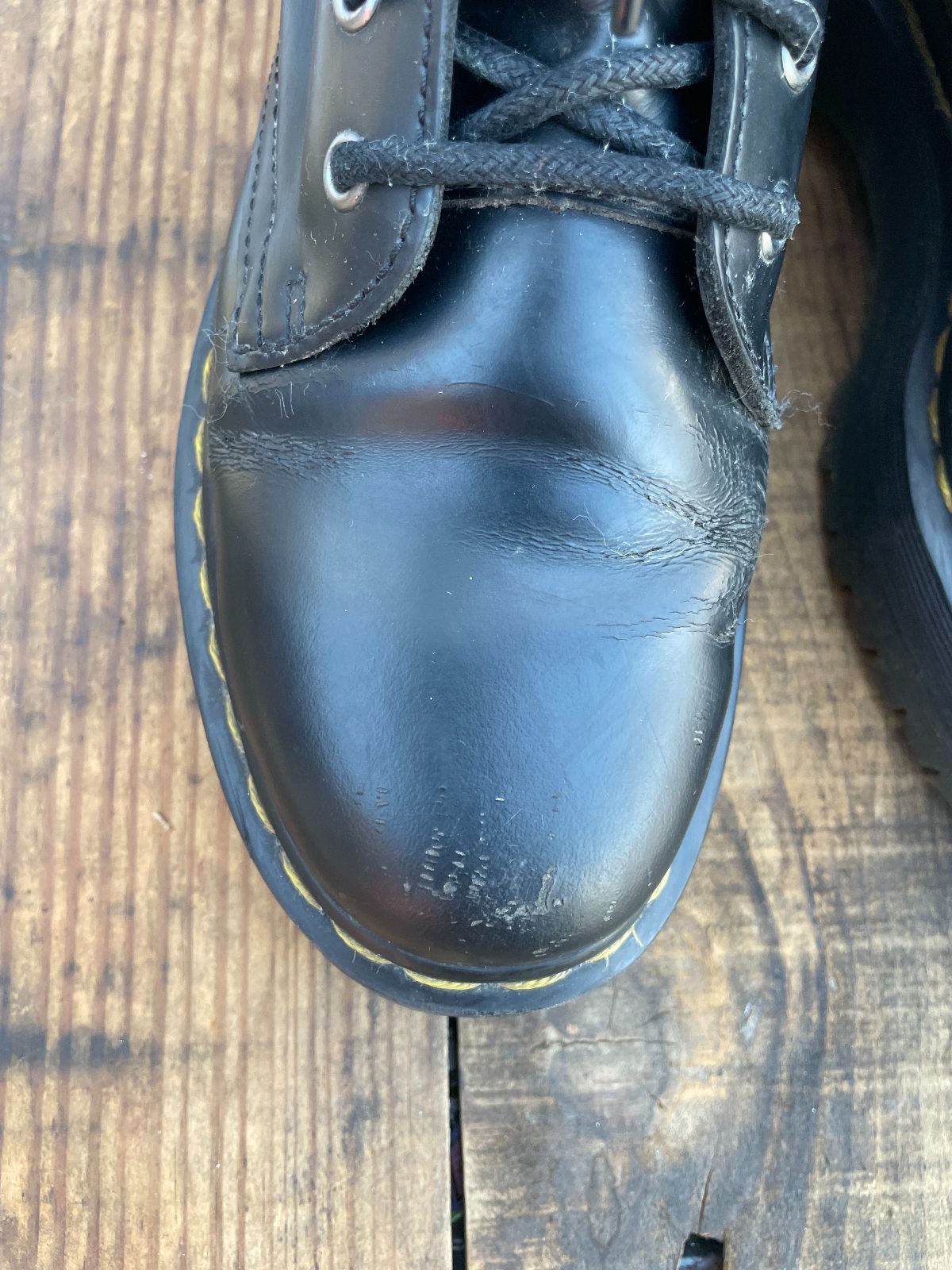 product details: AS-IS DR. MARTENS JADON PLATFORM LEATHER BOOTS photo