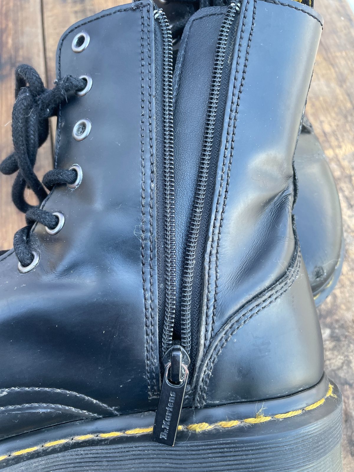 product details: AS-IS DR. MARTENS JADON PLATFORM LEATHER BOOTS photo