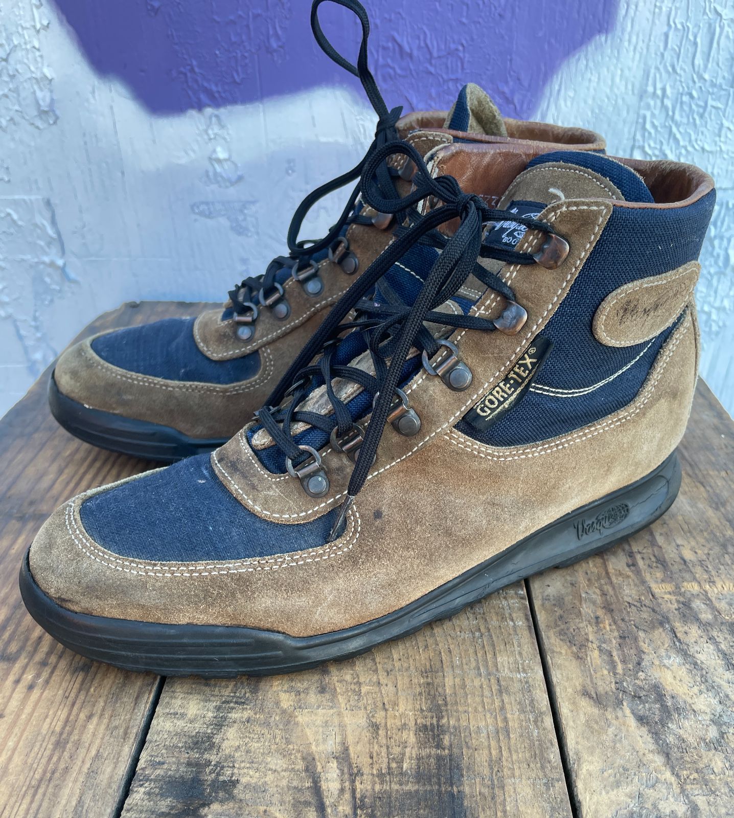 product details: AS-IS ITALIAN SUEDE HIKING BOOTS W/ GORE-TEX photo