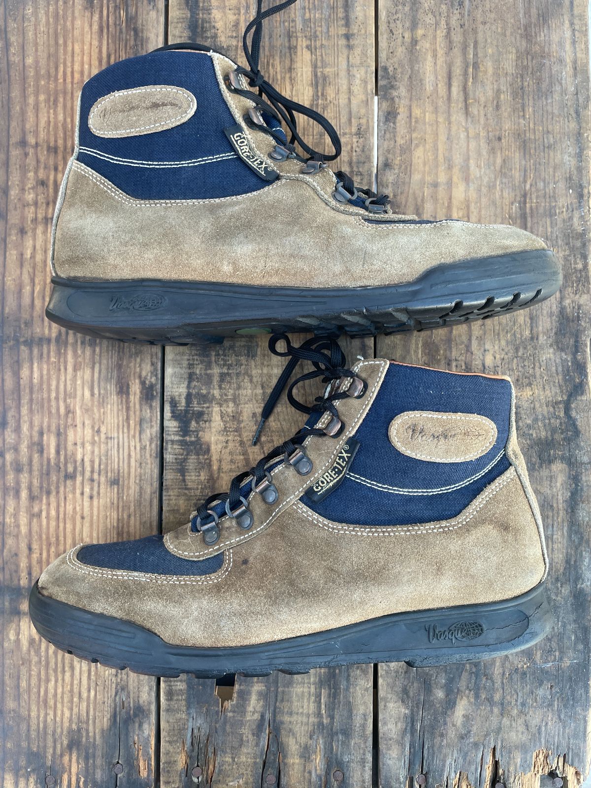 product details: AS-IS ITALIAN SUEDE HIKING BOOTS W/ GORE-TEX photo