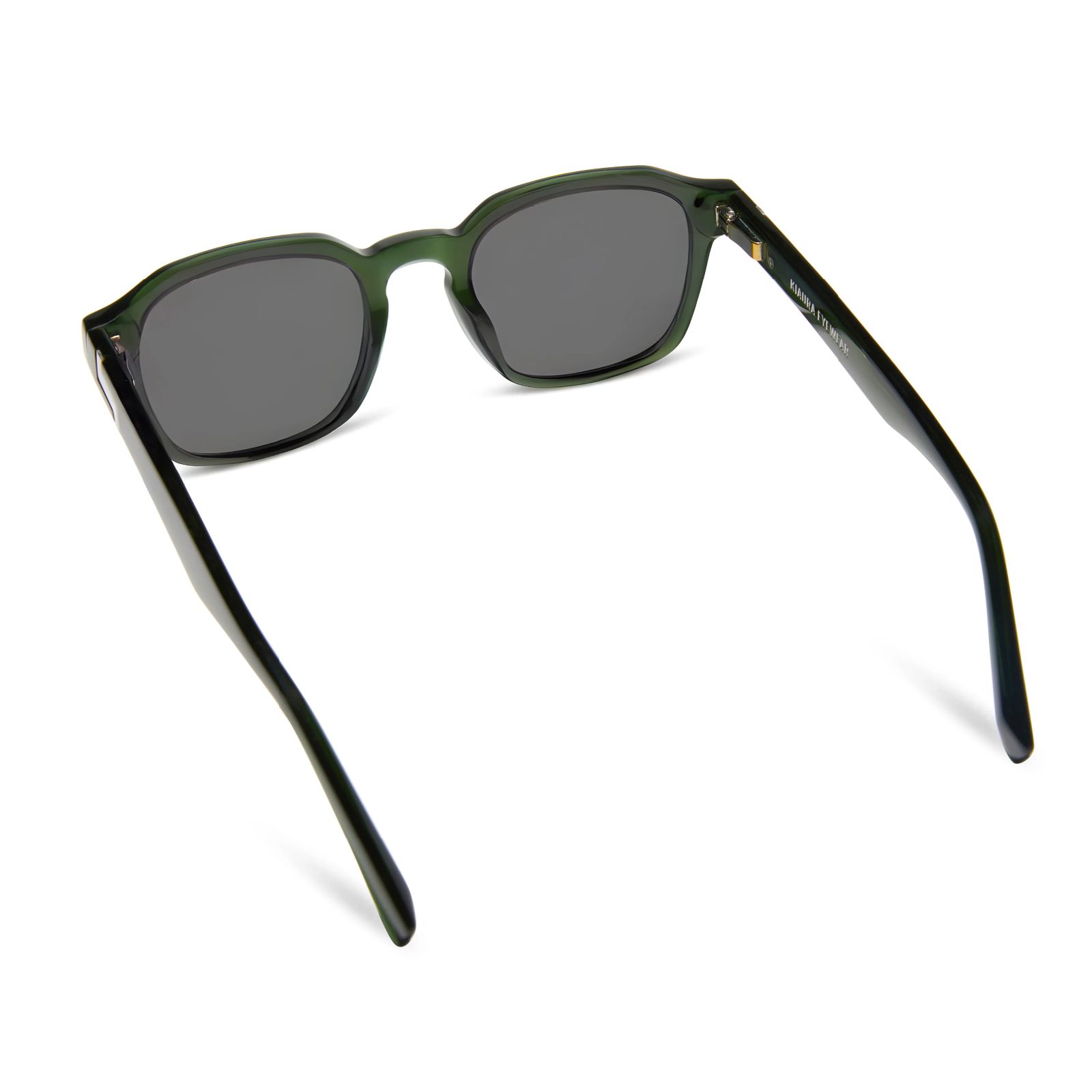 product details: HEXAGONAL SHAPED SUNGLASSES, CLEAR OLIVE GREEN FRAME - LAUTNER photo