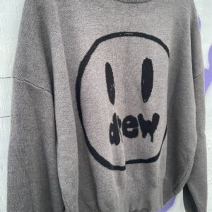 DREWHOUSE DREW HOUSE MENS GRAY PAINTED MASCOT CREWNECK SWEATER in GRAY