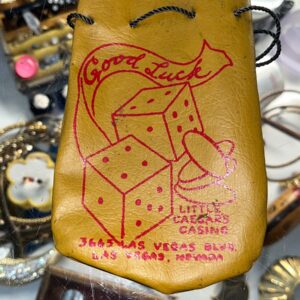 Photo detail:FUN! GOOD LUCK VINYL POKER CHIPS POUCH / LOOT BAG - LITTLE CAESARS CASINO, LAS VEGAS