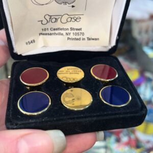 Photo detail:NOS MENS GIFT SET HARD ENAMEL BUTTON COVER SET