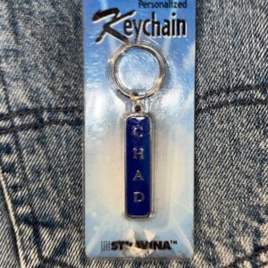 Photo detail:1980S-90S PERSONALIZED ENAMEL KEYCHAIN - CHAD