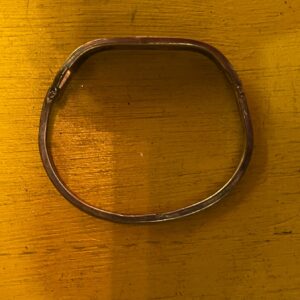 925 STERLING SILVER BRACELET W/ CRUSHED STONE INLAY - LAPIS OR TURQUOISE in SILVER