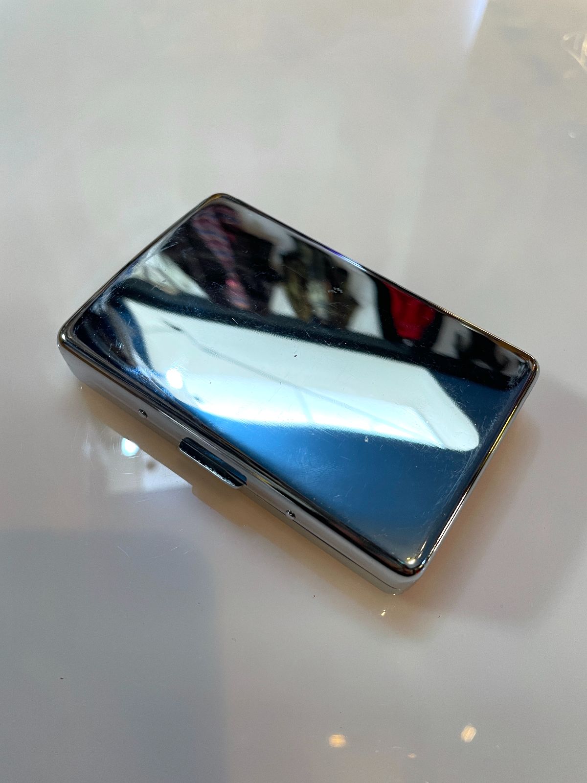 product details: SHINY CHROME RECTANGULAR CIGARETTE CASE photo