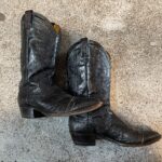 *AS-IS* EMBROIDERED LIZARD SKIN COWBOY BOOTS