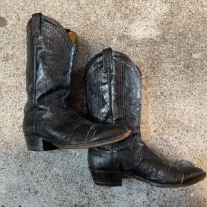 Photo detail:*AS-IS* EMBROIDERED LIZARD SKIN COWBOY BOOTS