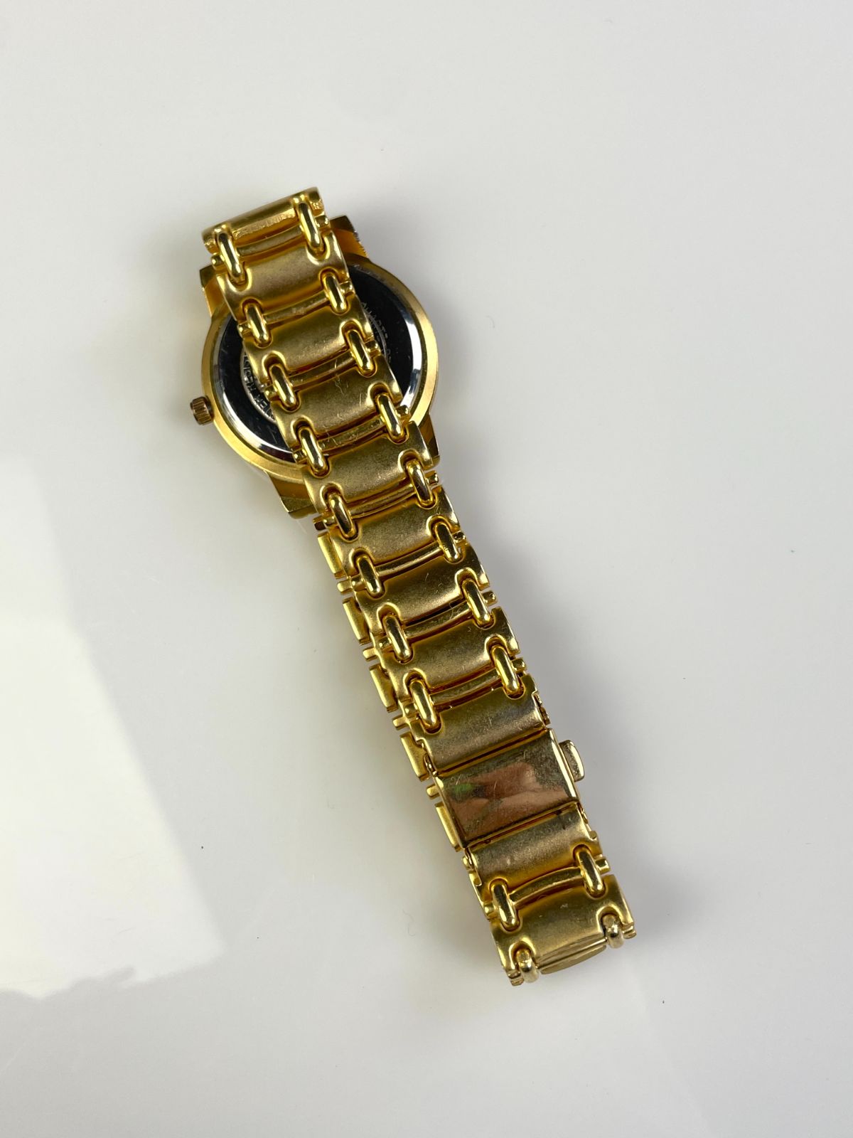 MOVADO AS-IS CLASSIC ROUND DIAL MOVADO WATCH, MATTE GOLD CHAIN LINK BRACELET, SWISS MOVEMENT in GOLD