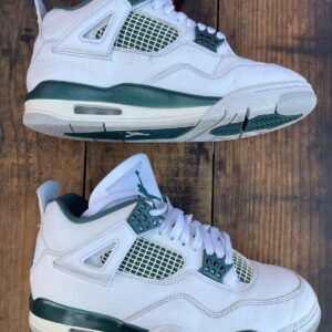 NIKE NIKE AIR JORDAN 4 RETRO OXIDIZED GREEN SNEAKERS in WHITE, GREEN