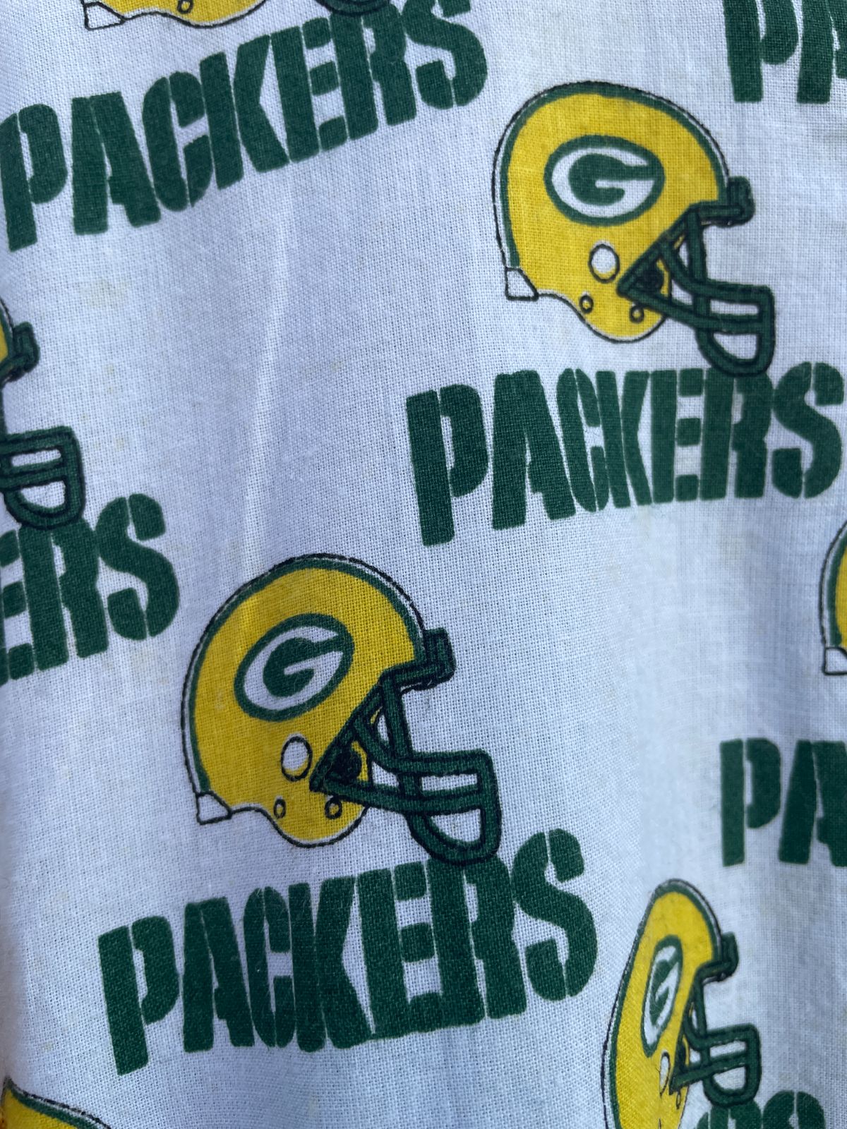 TULEX AS-IS OVER THE TOP NFL GREEN BAY PACKERS FRINGE ZIPUP SWEATSHIRT in GREEN, WHITE, YELLOW