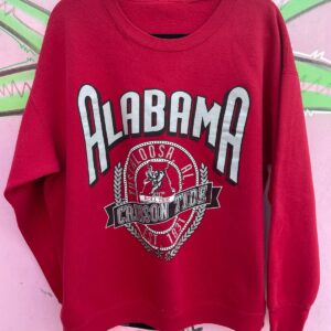 NCAA ALABAMA CRIMSON TIDE GRAPHIC CREWNECK SWEATSHIRT 100% COTTON in RED