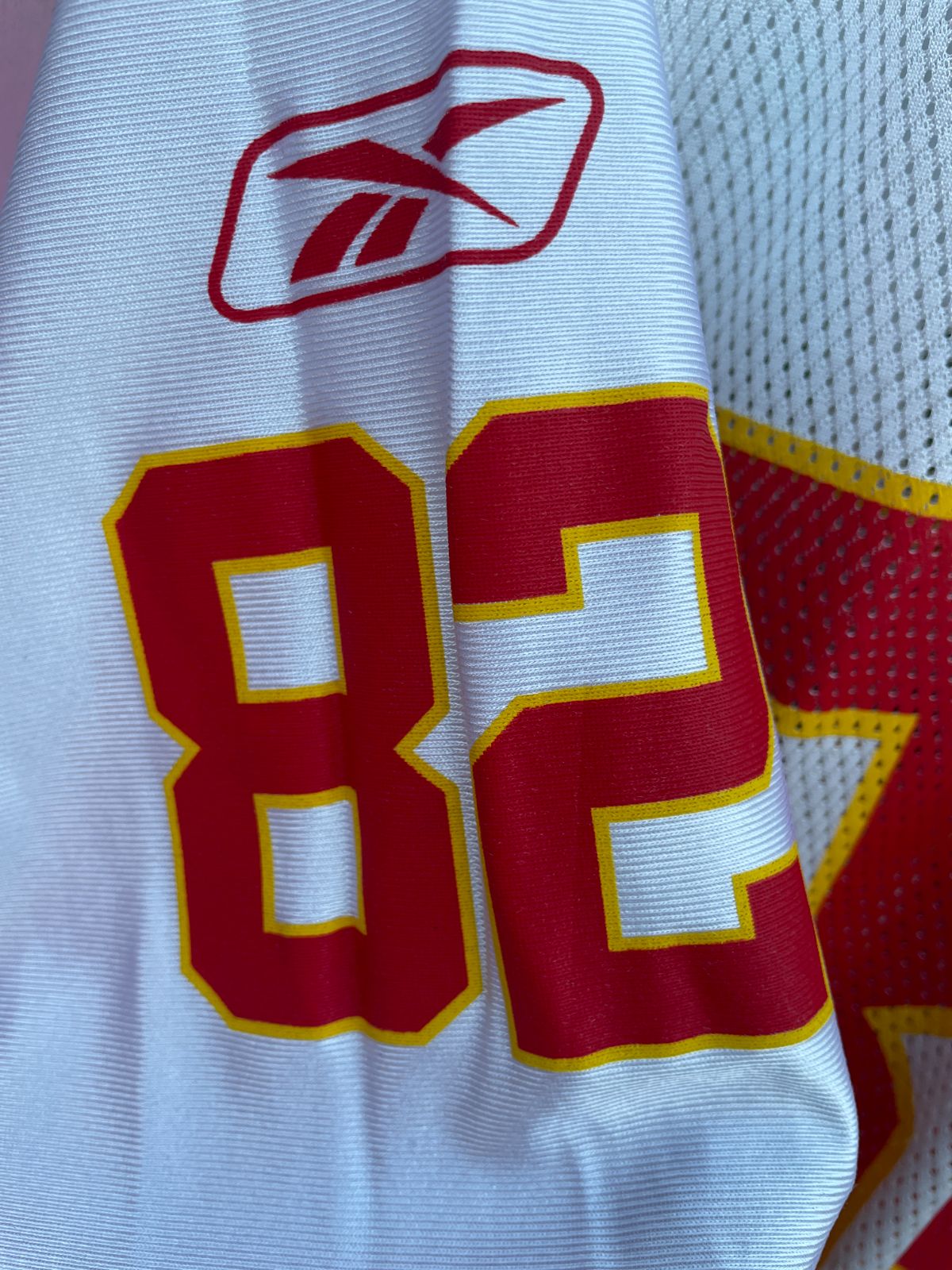 REEBOK NFL KANSAS CITY CHIEFS #82 HALL FOOTBALL JERSEY in WHITE, RED, YELLOW
