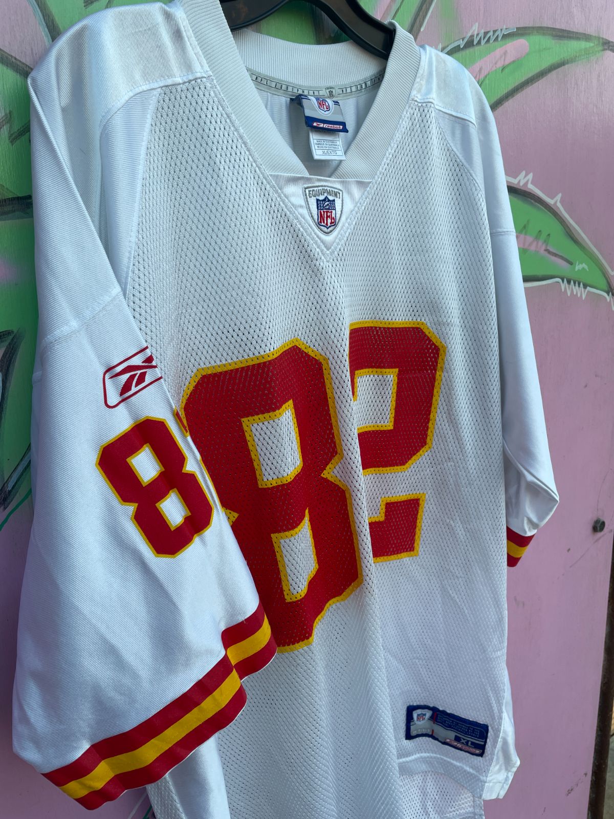 REEBOK NFL KANSAS CITY CHIEFS #82 HALL FOOTBALL JERSEY in WHITE, RED, YELLOW