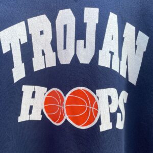 RUSSEL TROJAN HOOPS PULLOVER SWEATSHIRT in BLUE