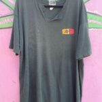 *AS-IS* REEBOK V NECK CUT SINGLE STITCH GRAPHIC T-SHIRT