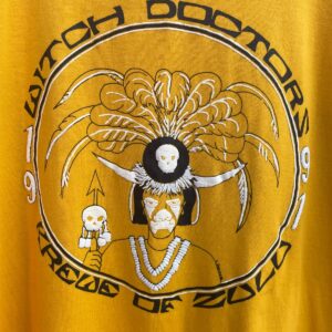 JERZEES 1991 WITCH DOCTORS KREWE OF ZULU SINGLE STITCH T-SHIRT in YELLOW