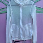 TECH MESH HOODED ZIP-UP JACKET W/ BACK POCKET