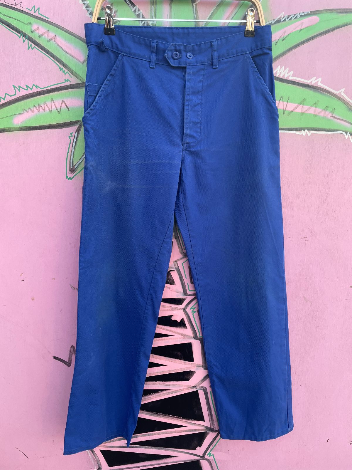 MOLINEL DEEP INDIGO COTTON FRENCH WORKWEAR PANTS in BLUE