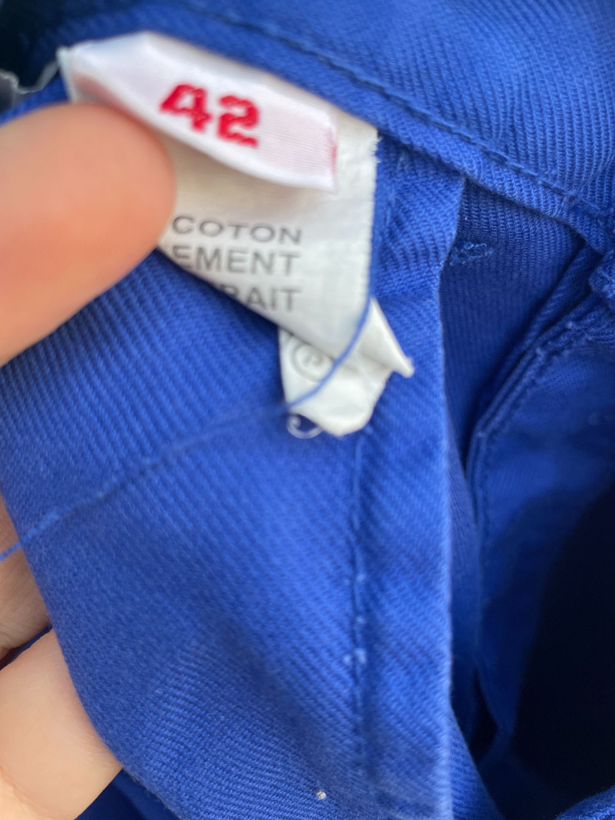 MOLINEL DEEP INDIGO COTTON FRENCH WORKWEAR PANTS in BLUE