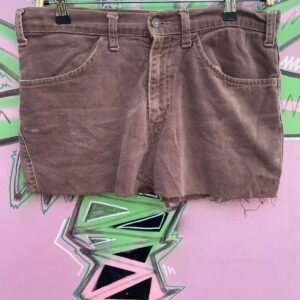 LEVIS LOVE!!! PERFECTLY FADED LEVIS ORANGE TAB CUT OFF DENIM TWILL MINI SKIRT in MAUVE