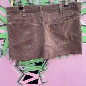 LEVIS LOVE!!! PERFECTLY FADED LEVIS ORANGE TAB CUT OFF DENIM TWILL MINI SKIRT in MAUVE