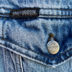 HARLEY DAVIDSON CLASSIC MEDIUM WASH HARLEY DAVIDSON OVERSIZED DENIM JACKET in BLUE