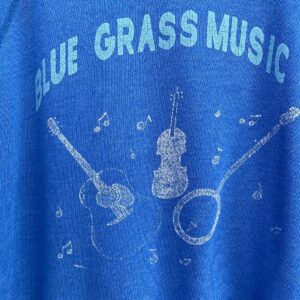 HANES RAD! SUPER SOFT BLUE GRASS MUSIC GRAPHIC PULLOVER SWEATSHIRT in BLUE