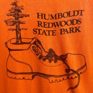 HANES HUMBOLDT REDWOODS STATE PARK SINGLE STITCH CUT SLEEVE T-SHIRT in ORANGE