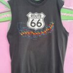 RAD! 1990S ROUTE 66 INTERSTATE MAP CUT SLEEVE T-SHIRT