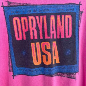 BOXY FUN! 1980S-90S DAYGLOW NEON OPRYLAND USA SINGLE STITCH T-SHIRT BOXY FIT in NEON, PINK, BLUE