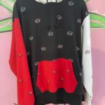 CHAMPION ALL OVER PRINT COLORBLOCK HOODED SWEATSHIRT