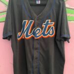 MLB NEW YORK METS COTTON BUTTON UP BASEBALL JERSEY