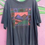 BOXY 1991 FADED PRAIRIE MOUNTAIN GLORIETA GRAPHIC SINGLE STITCH T-SHIRT