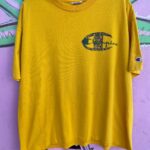 CHAMPION OVERSIZED LOGO GRAPHIC SINGLE STITCH BOXY CUT T-SHIRT, FRONT & BACK HIT
