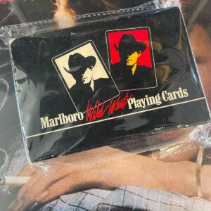 MARLBORO 1991 MARLBORO WILD WEST DOUBLE PACK PLAYING CARDS in BLACK, RED, WHITE
