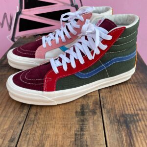 VANS VANS VAULT OG SK8-HI LX HIGHTOP MULTI COLOR BLOCK OG SUEDE CANVAS SNEAKERS VN0A4BVB2T2 in MULTI