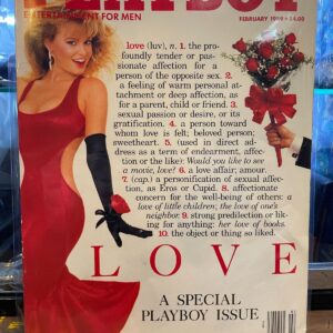 playboy PLAYBOY MAGAZINE FEBRUARY 1989 LOVE VALENTINES ISSUE in RED, WHITE, BLACK