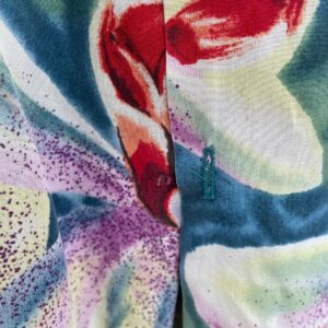 PARADISE FOUND 1990S SLINKY RAYON PASTEL TROPICAL PRINT HAWAIIAN SHIRT in BLUE, GREEN, PURPLE