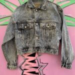 1980S ACID WASH DOUBLE CROPPED DENIM JACKET