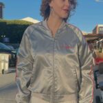 PAC BELL SILVER ZIPUP JACKET W/ RED PIPING