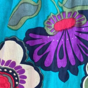 BOLD FLORAL PRINT TIE BACK HALTER DRESS in BLACK, RED, GREEN